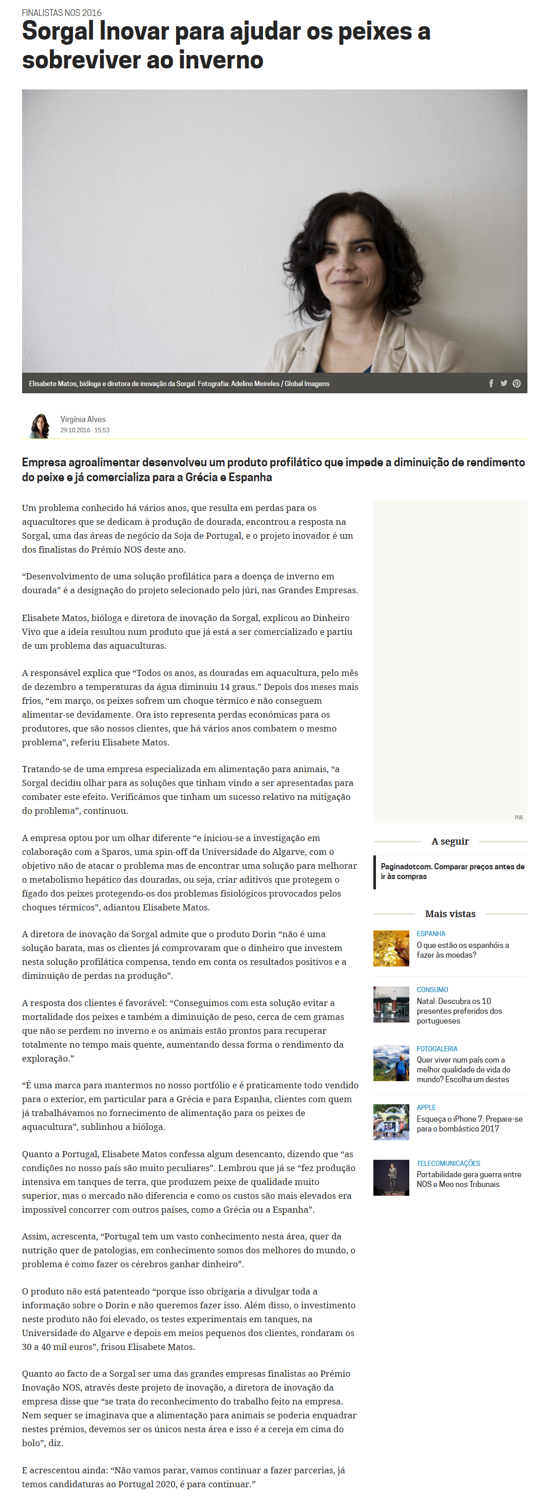 DINHEIRO VIVO – ENTREVISTA